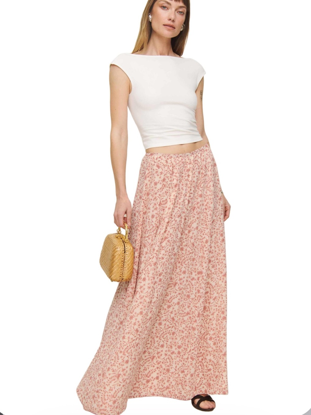 Reformation Gemma Maxi Skirt in Corinne